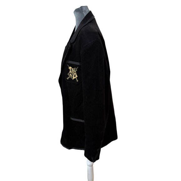 Harry Potter Hogwarts Dueling Club Mens Black Velvet Blazer With Satin Trim XL N - Picture 4 of 6